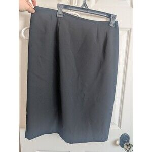 Le Suit Women Black Professional Office Knee Skirt Business Casual Size 12